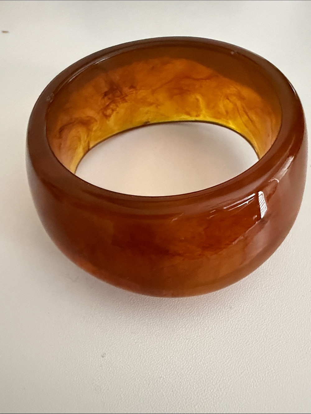 Amber Resin Bangle Bracelet-NWOT